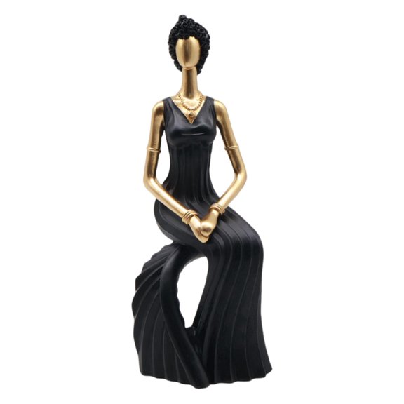 yotijay Lover Statue Sculpture Desk Figure Romantic Gift Desktop Ornament Resin Figurine Black Girl