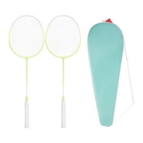 yotijay Luminous Badminton Rackets with Bag Game Beginner Competition Equipment Practice Yellow