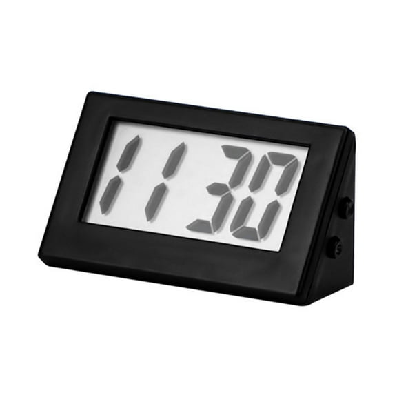 yotijay Mantel Clock Battery Operated Digital Mini PS Material Simple Modern for Kitchen Black
