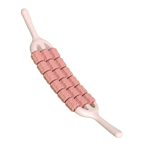 yotijay Massage Roller Stick Muscle Relaxer Three Row Lightweight Multipurpose Practical pink