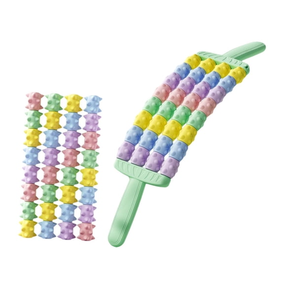 yotijay Massage Stick Muscle Relaxation Manual Back Roller for Yoga Workout Training Green