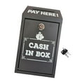 thumbnail image 1 of yotijay Metal Donation Box Safe Money Collection Box for Fundraising School Business Black, 1 of 9