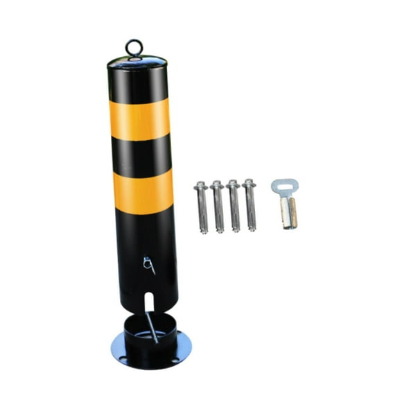 yotijay Metal Parking Barrier Bollard Post 20x4.5inch Sturdy Road Pile for Various Road