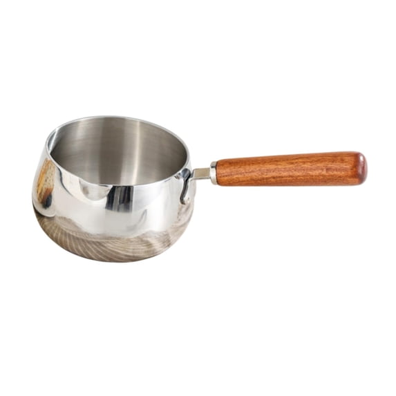 yotijay Milk Pan Cooking Boiling Pot Noodles Pasta Universal Long Handle Multifunctional without lid