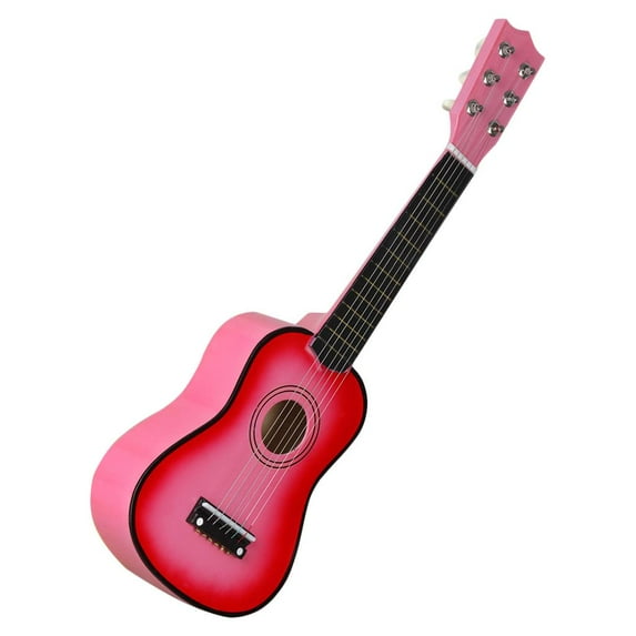 yotijay Mini 21inch 6 Strings Acoustic Guitar Musical Instrument Gift Pink
