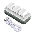 thumbnail image 1 of yotijay Mini 3 Key Keypad Convenient Rounded Corners Smooth Appearance Game Keyboard White Need Set, 1 of 9
