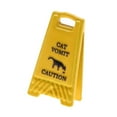 thumbnail image 1 of yotijay Miniature Warning Sign 1.5cmx2.5cm Decorative Item Yellow Caution Sign Model Cat Vomit, 1 of 9