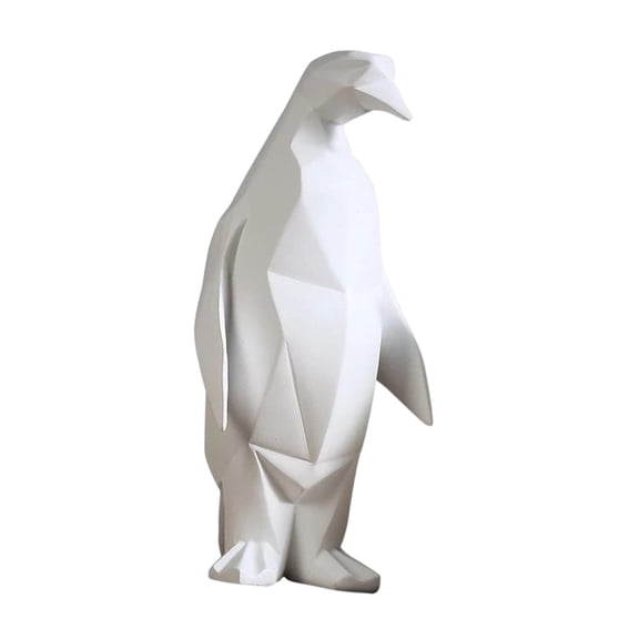 yotijay Modern Penguin Sculpture Collectible Resin Animal Statue for Cabinet Living Room Large