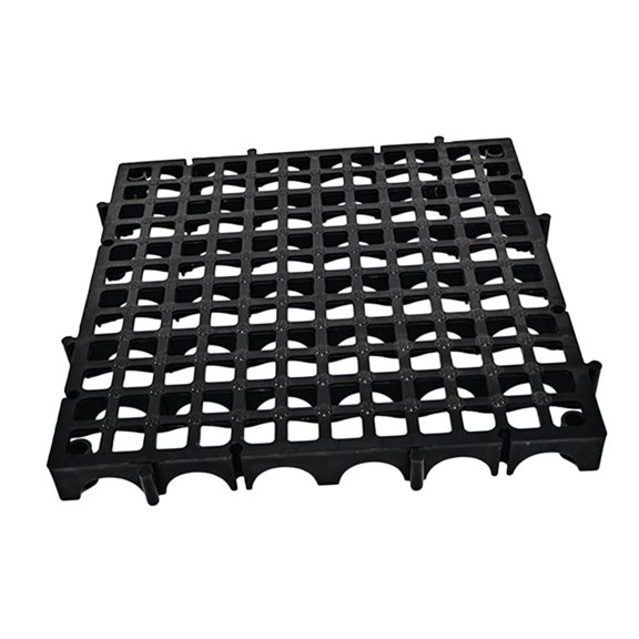 yotijay Modular Interlocking Floor Tile Splicing 40x40x4 cm Square Holes Floor Grill Black