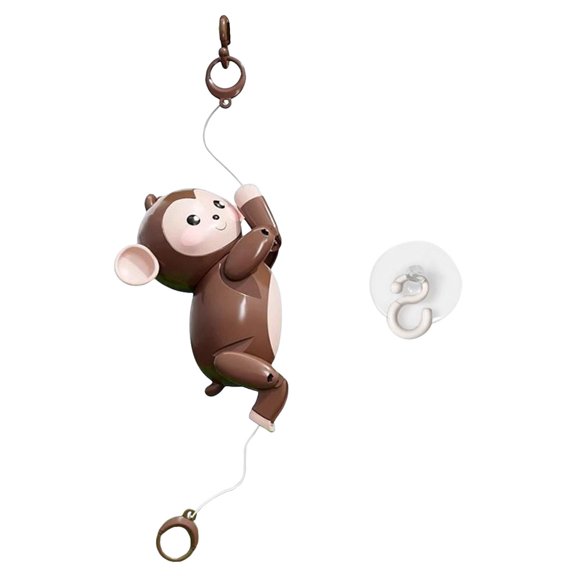 yotijay Monkey Climbing Rope Toy Cartoon Educational for Ages 2+ Boys Girls Children brown
