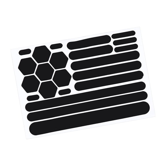 yotijay Motorcycle Reflective Helmet Sticker ,Reflective Black Stickers Protection Strip