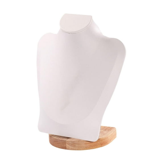yotijay Necklace Display Chain Bust Stand Holder Long Necklaces Pendant Decorate Pendant 23 cm White PU