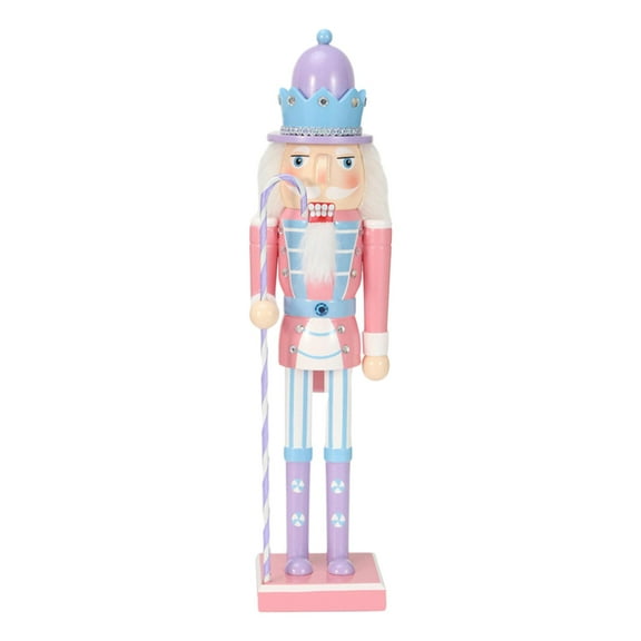 yotijay Nutcracker Ornaments Christmas Doll Holiday Present Collections Photo Props Kids pink 38cm