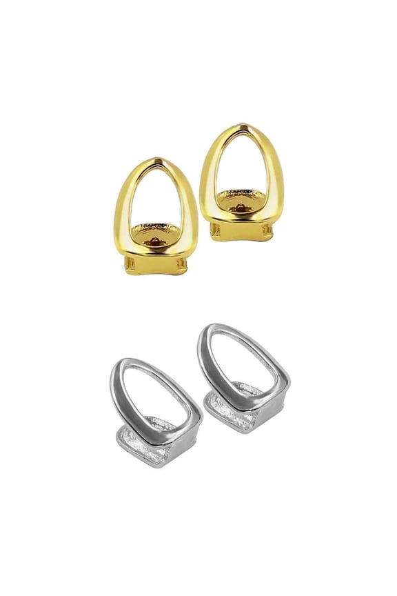 Open Face Single 18k Gold Plated Hip Hop Tooth Sillicon Mold Kit - Pack of 4