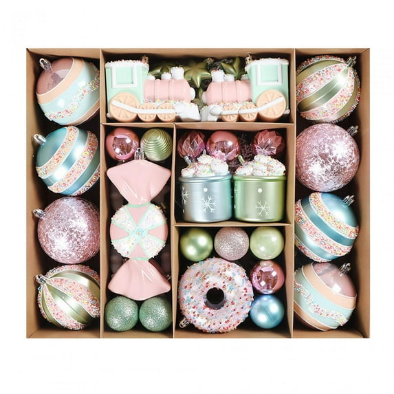 yotijay -Ornament Set, Christmas Tree Decor, Christmas Tree Hanging Ornaments, Pendants, 70pcs