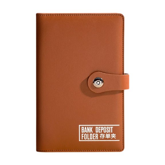 yotijay PU Leather Notebook Binder Refillable Loose Leaf Binder for Work Travel Brown