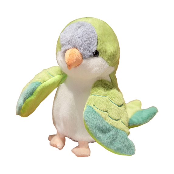 yotijay Parrot Hand Puppet 20cm Stuffed Animal for Telling Story Preschool Role Play Green