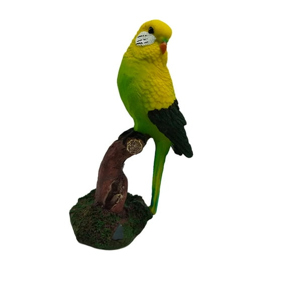 yotijay Parrot Statue Bird Model Creative Collectible Craft Decoration Ornament Tabletop Yellow Green