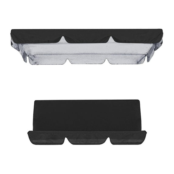 yotijay Patio Swing Canopy, Garden Rocking Chair Cover, Rainproof, , Rocking Chair Covers for Rocking Furniture, Yard, Outdoor , Black