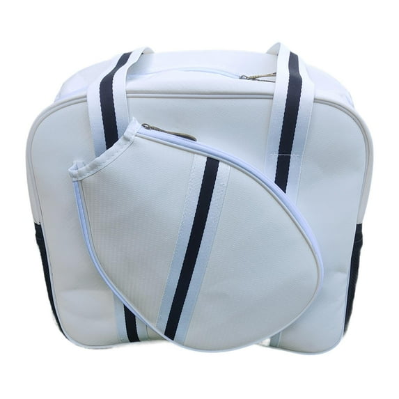 yotijay Pickleball Bag Carrier Shoulder Tote for Water Bottles Women Men Enthusiasts White