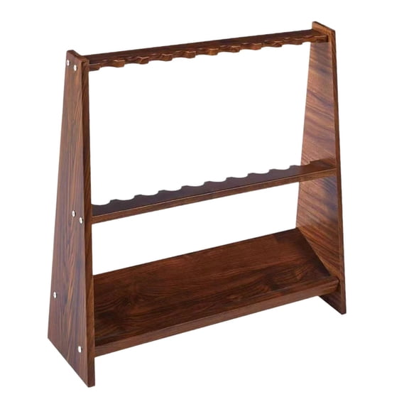 yotijay Pool Cue Rack Equipment 10 Slots Sturdy Professional Stable for Public Rod Floor