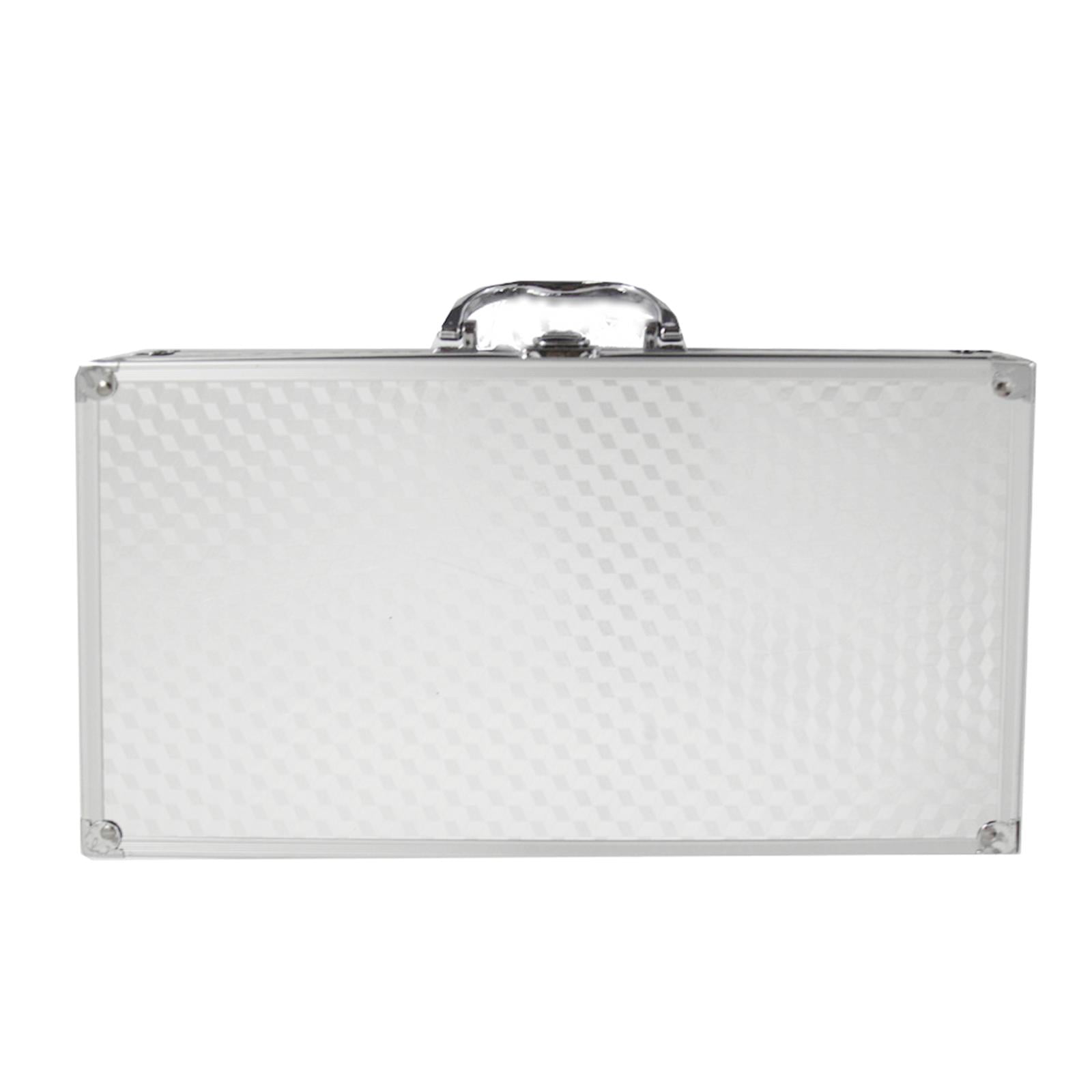 yotijay Portable Aluminum Tool Box Mic Toolbox Hard Shell Case Instrument Storage Case