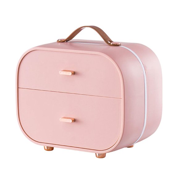 yotijay Portable Handled Storage Case for Countertop Hair Accessories Children