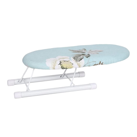 yotijay Portable Ironing Board Foldable Legs Compact Anti Slip for Dorm Desk Light Blue