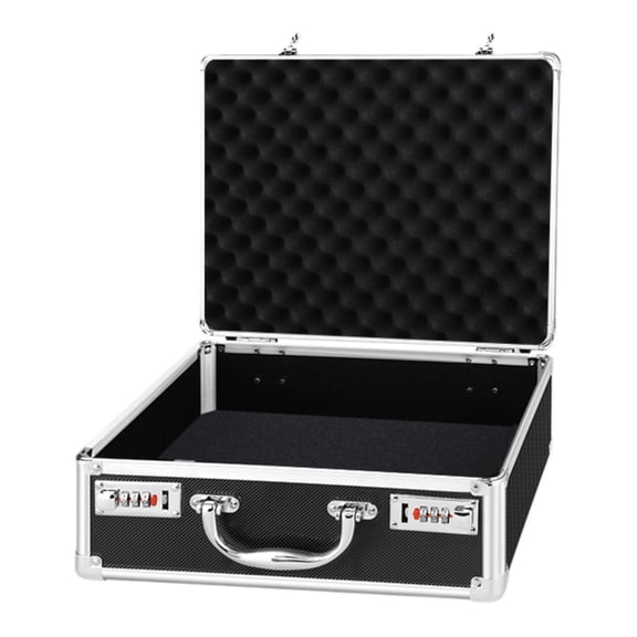 yotijay Portable Storage Case Anti Shock Empty Briefcase with Password Lock Tool Box M