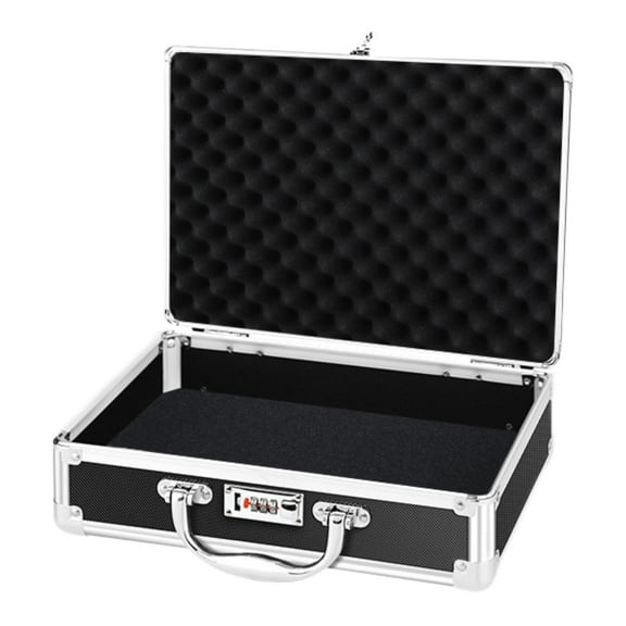 yotijay Portable Storage Case Anti Shock Empty Briefcase with Password Lock Tool Box S