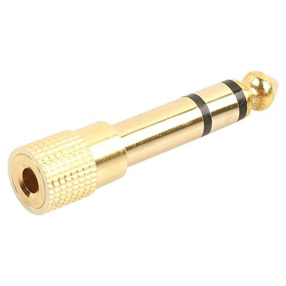 yotijay Premium Adapter Stereo Gold Plug 3.5mm Female To 6.35mm 1/4" Male Adapter Metal