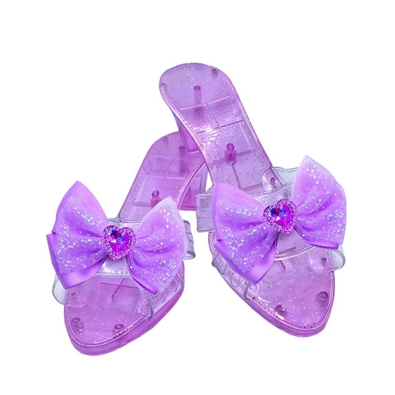 yotijay Princess Shoes Decor Jelly Sandals for Themed Party Role Play Children's Day Yellow