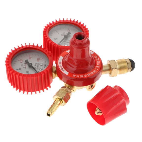 yotijay Propane Regulator .1-.15Mpa Welding Acetylene Gas Pressure Reducer Air Flow Propane Gauges