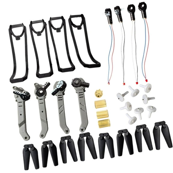 yotijay RC Quadcopter Spare Parts Set Motor Propeller Set DIY Accs High Strength Protect Gray
