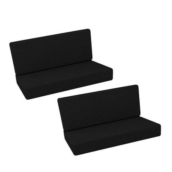 yotijay RV Dinette Cushion Covers 2 Backrest Cover and 2 Bench Cover Furniture Protector Black
