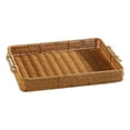 thumbnail image 1 of yotijay Rattan Storage Tray Rectangular Wicker Tray with Wooden Handle Fruit Platter M M, 1 of 4