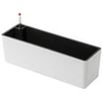 thumbnail image 1 of yotijay Rectangle Self Watering Planter Window Box for Indoor Plants Windowsill Home White, 1 of 9