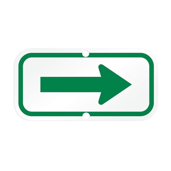 yotijay Reflective Sign Direction Graphic Traffic Sign Weatherproof Sign Green