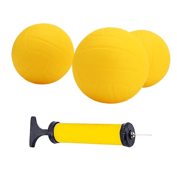 yotijay -Replacement Balls, Mini Volleyball, Strong Soft Yellow Roundnet Game Balls with 3.5 Inch 3pcs