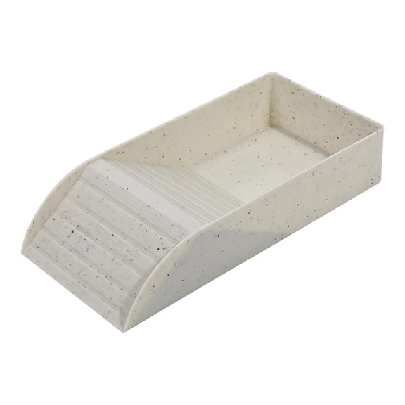 yotijay Reptile Bathing Pool with Ramp Tortoise Food Dish for Leopard Hamster Turtle Granite S