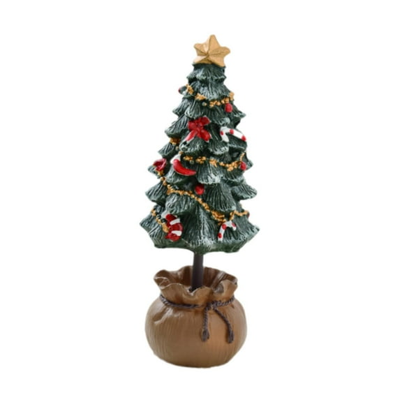 yotijay Resin Figurine Party Bedside Tabletop Artificial Christmas Tree Xmas Tree Statue