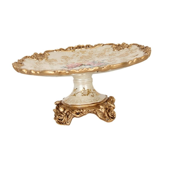 yotijay Retro Design Fruit Tray Elegant Decorative Snack Stand for Snacks Nuts Fruit