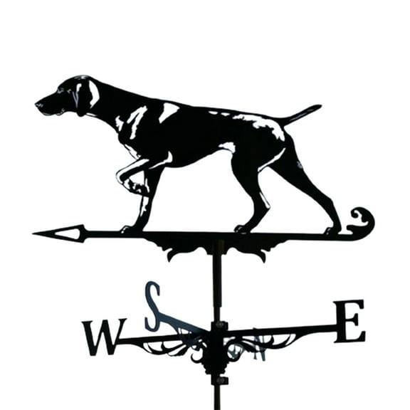 yotijay Retro Weathervane Animal Figure Black Hound Wind Direction Indicator for