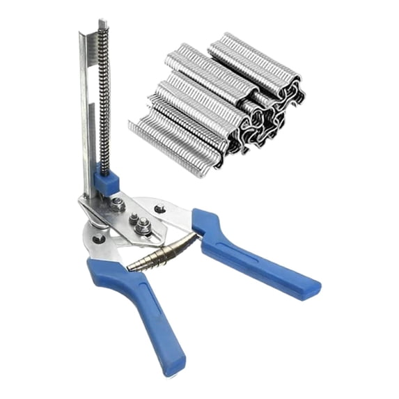 yotijay Rings Pliers Type Rings Pliers Pet Cage Tool Plier with 600 Nails