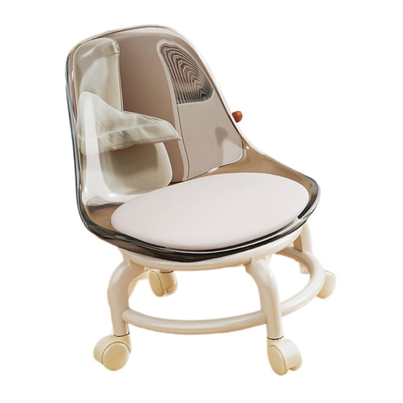 yotijay Roller Seat Low Rolling Stool Rolling Seat Shoe Changing Pedicure Stool for Home Grey