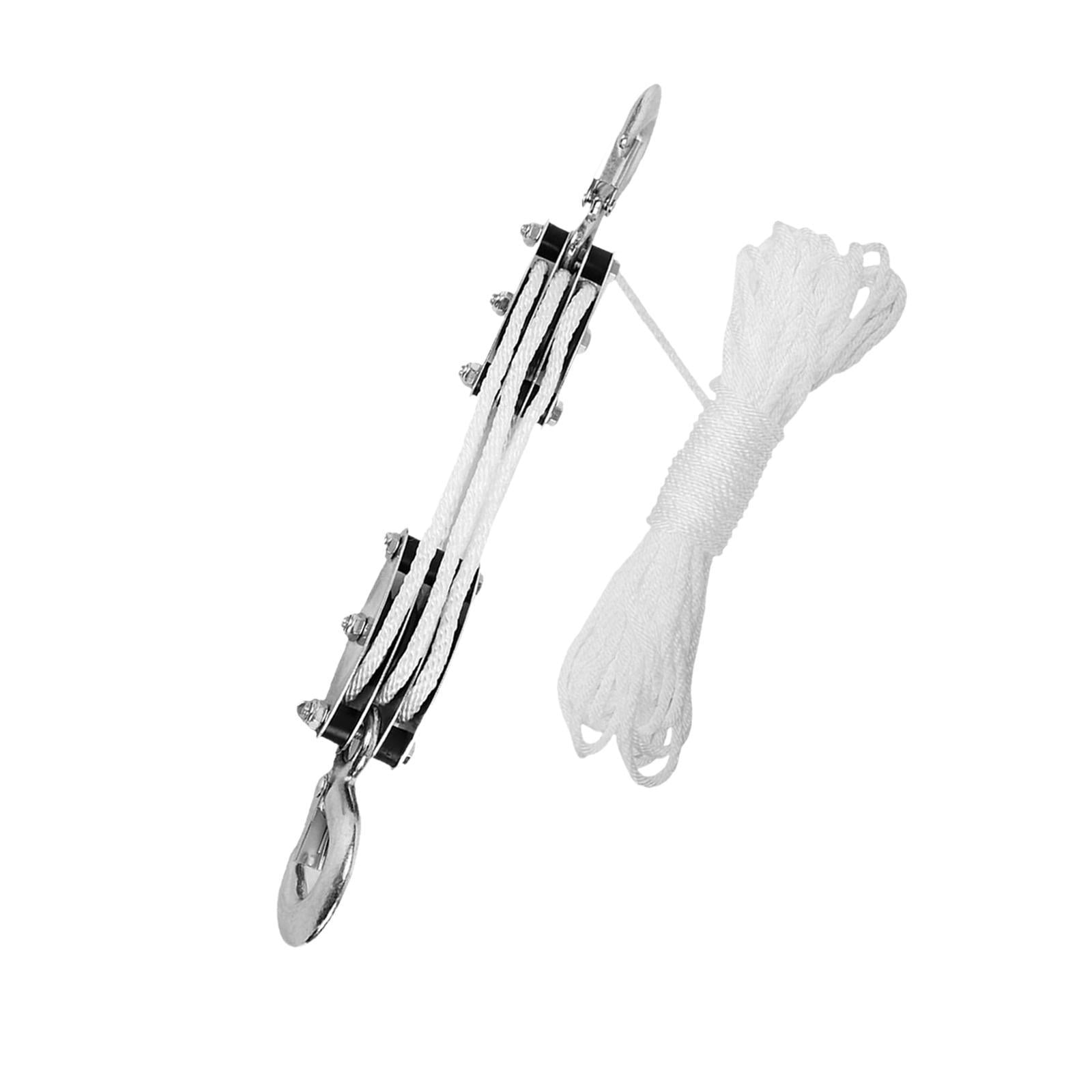 yotijay Rope Hoist Lifting Heavy Objects, Sturdy, Metal Wheels Bearing ...