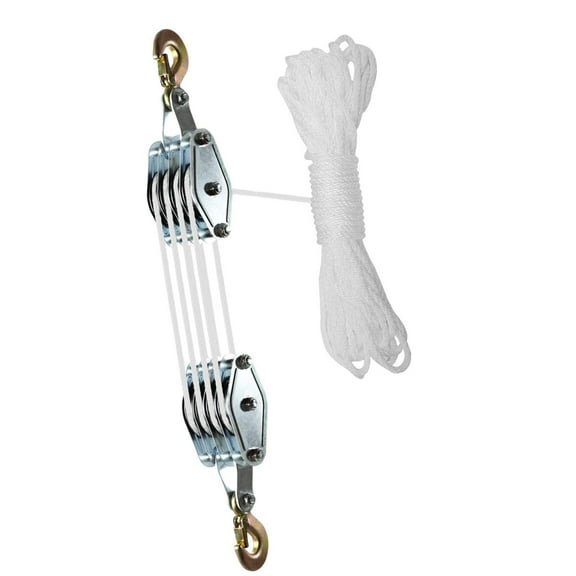 yotijay Rope Pulley Hoist for Heavy Lifting Block and Tackle Pulley System 20 m Rope