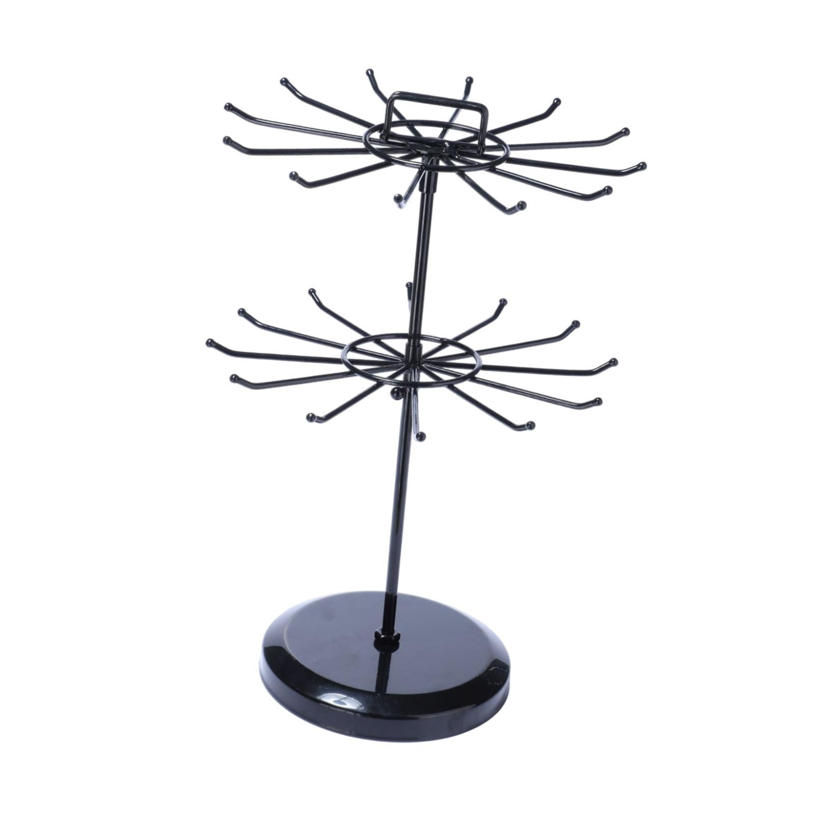 yotijay Rotating Necklace Bracelet Holder with Hooks, Jewelry Tree with ...