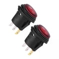 thumbnail image 1 of yotijay Round Rocker Switch,Waterproof Round Rocker Toggle Switch Red light,Round Rocker Toggle LED Switch Universal,round Rocker Switch LED Lighted Rocker Switch,with LED Pins DC 12V, 1 of 9