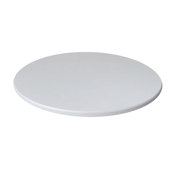 yotijay Round Table Cloth Protector 27.5-33.5" Table Cover Backed Vinyl Tablecloth Party white